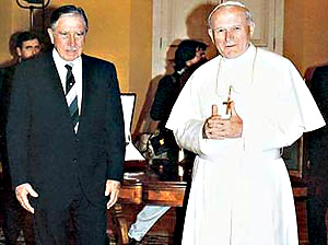 Pinochet et Jean-Paul II